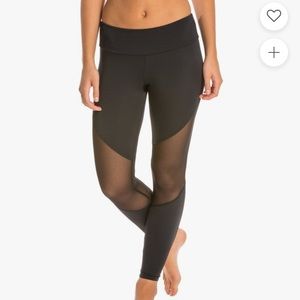 Black Onzie Yoga Leggings With Mesh Detail